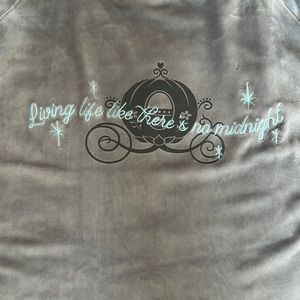 NEW WOMENS SHOP DISNEY CINDERELLA VELOUR SWEATSHIRT SIZE XL